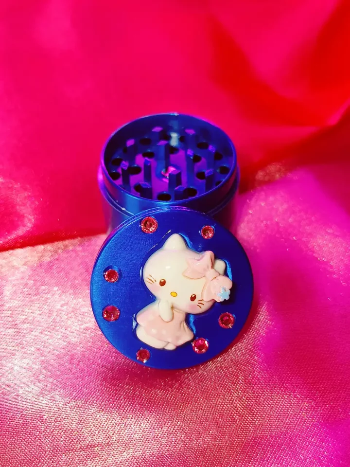 Adorable Hello Kitty Mini Grinder - Royal Blue Sparkle