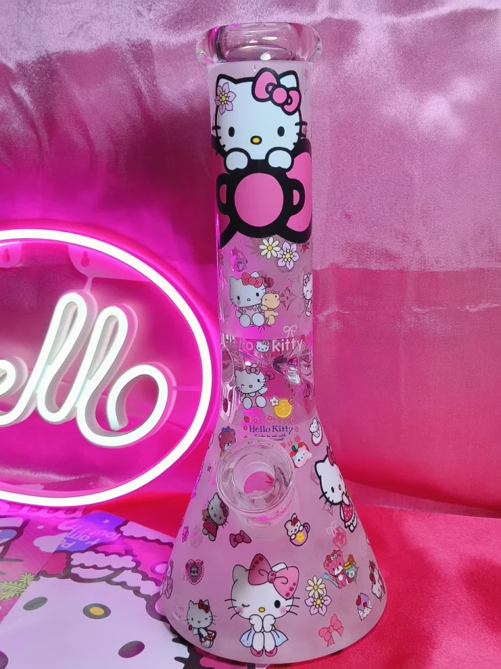 Hello Kitty Overload Cute Glass Bong 12.5Inch 9mm super thick