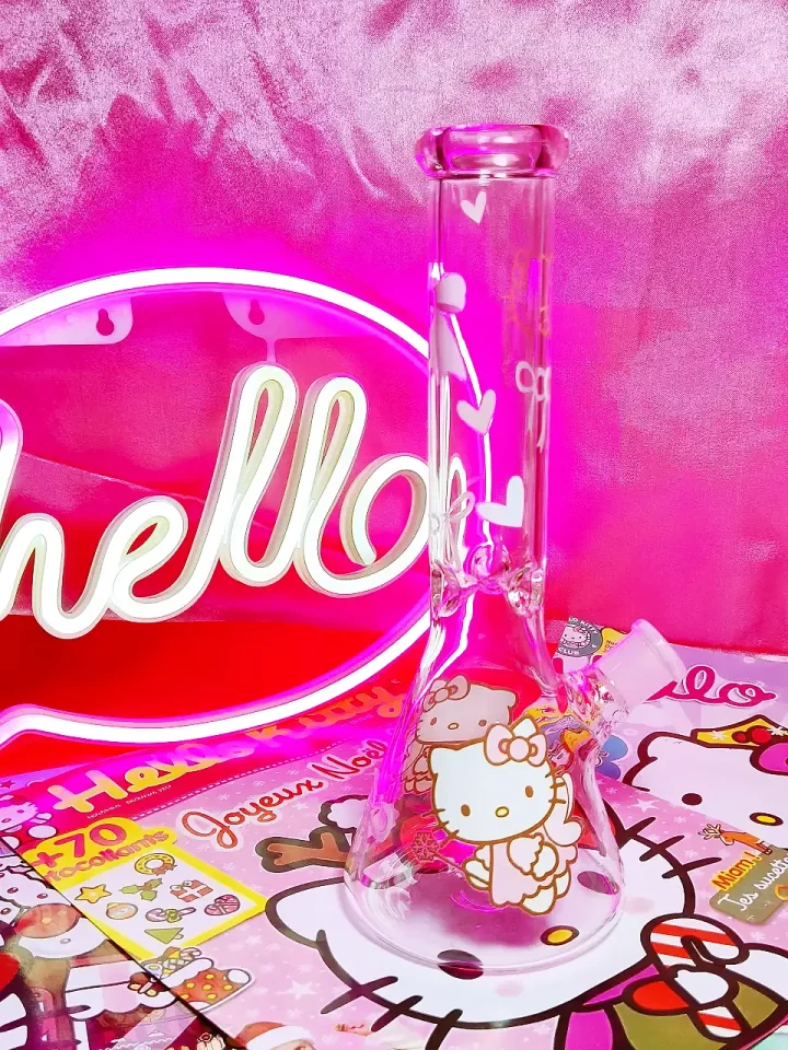 Sweet Pink Angel Hello Kitty Glass Bong