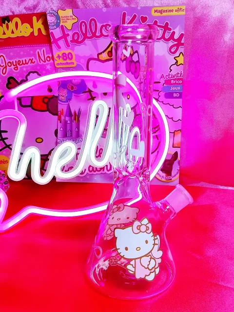 Sweet Pink Angel Hello Kitty Glass Bong