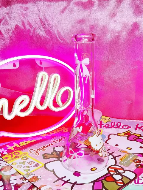 Sweet Pink Angel Hello Kitty Glass Bong