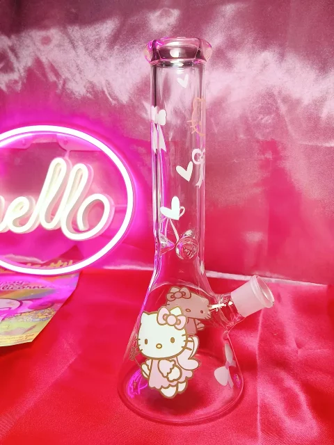 Sweet Pink Angel Hello Kitty Glass Bong
