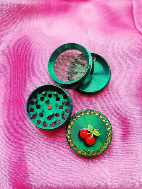 Sweet Cherry Delight Mini Grinder - Emerald Sparkle