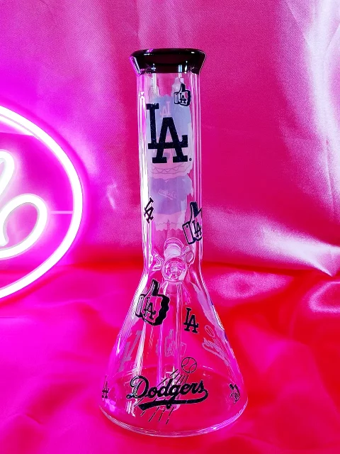 Exclusive Labubu-Inspired Dodgers Fan Glass Beaker Bong