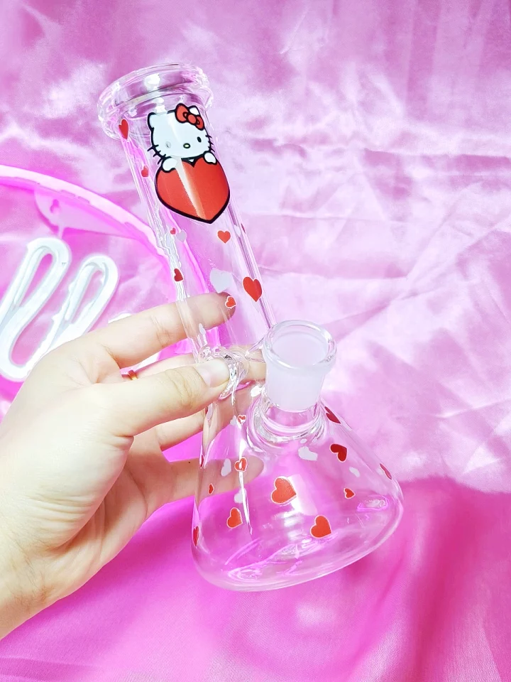 Hello Kitty Red Sweetheart Beaker Bong