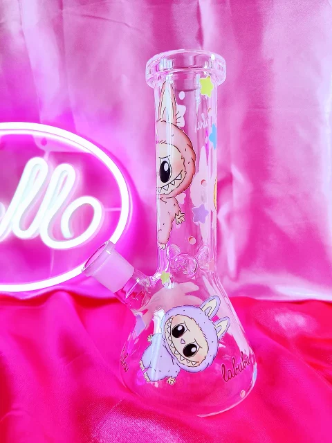 Labubu-Inspired Fantasy Glass Beaker Bong