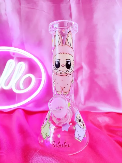 Labubu-Inspired Fantasy Glass Beaker Bong