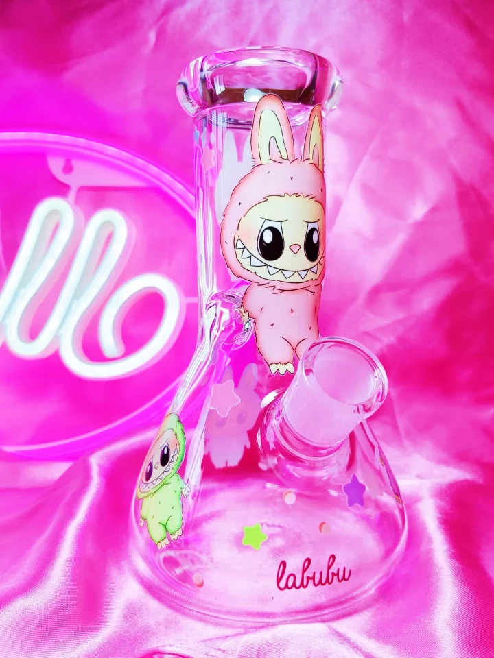 Labubu-Inspired Fantasy Glass Beaker Bong