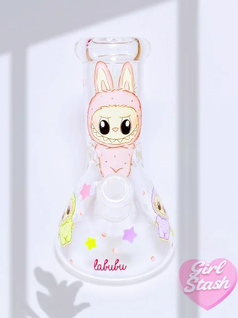Labubu-Inspired Fantasy Glass Beaker Bong