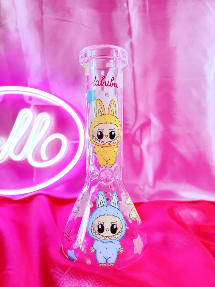 Labubu-Inspired Fantasy Glass Beaker Bong