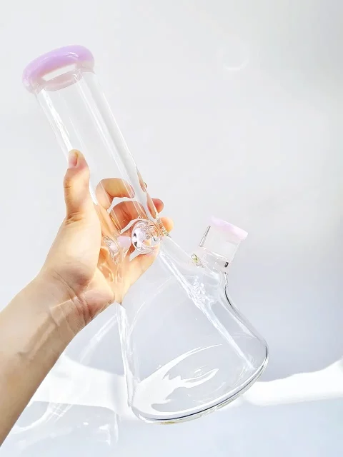 Pretty in Pink Classic Beaker Glass Bong