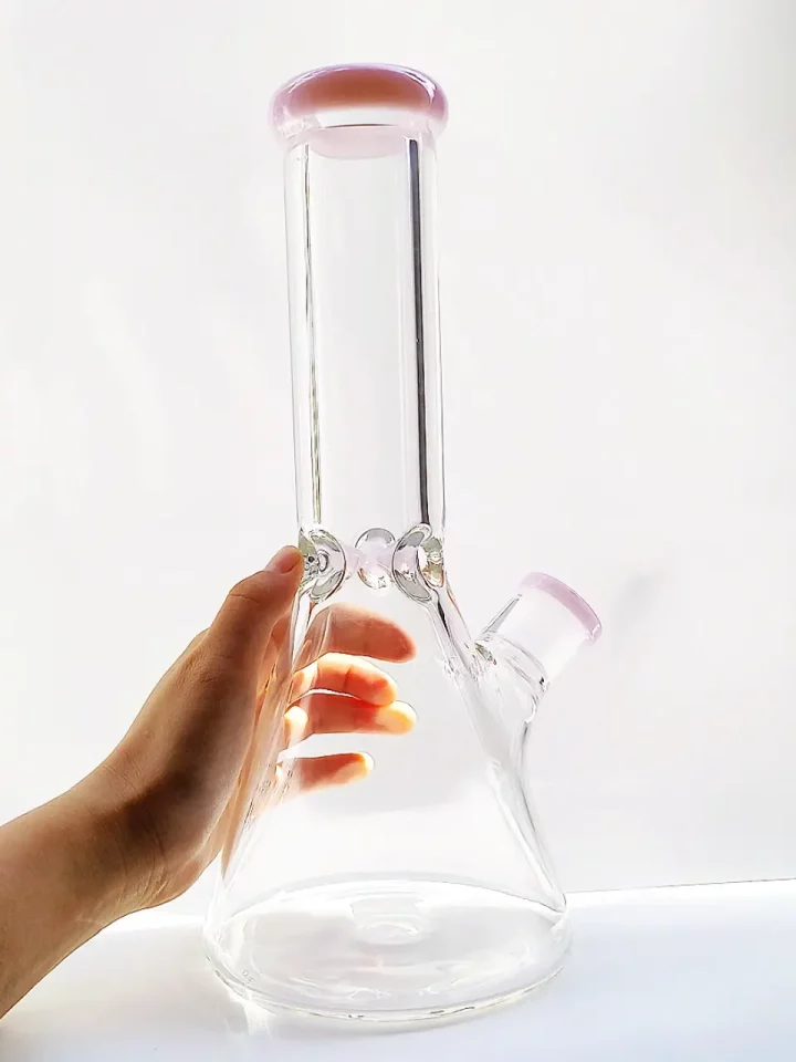 Pretty in Pink Classic Beaker Glass Bong
