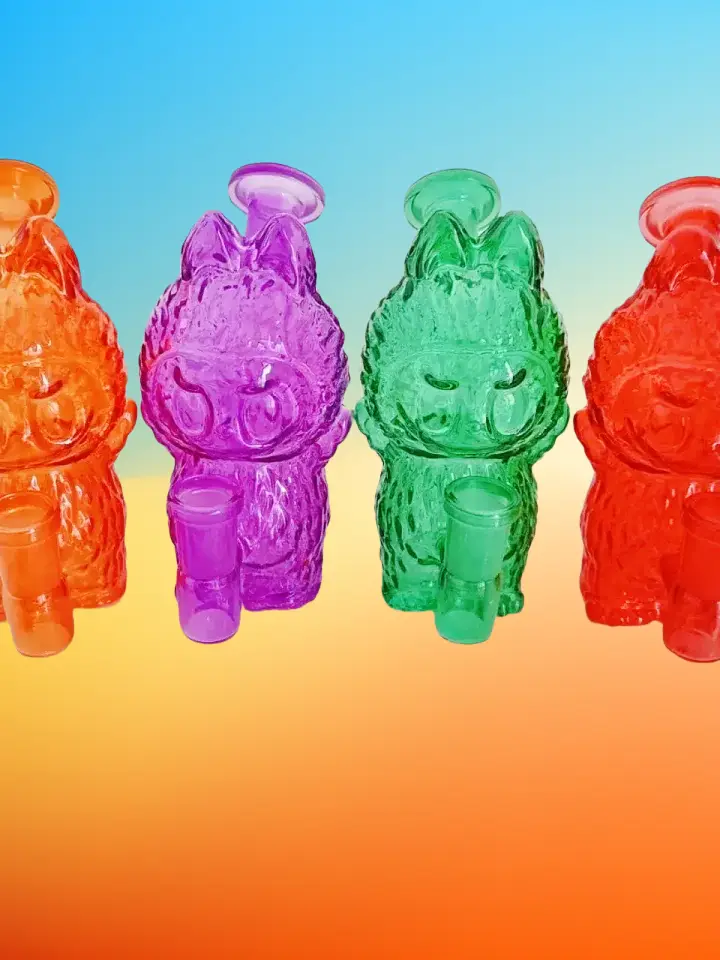 Adorable LABUBU Shape Glass Bubbler/Dab Rig