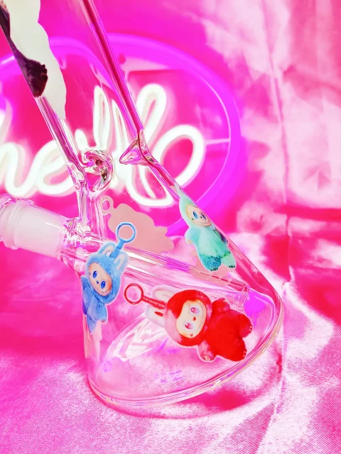 Big into Energy Labubu Beaker Glass Bong