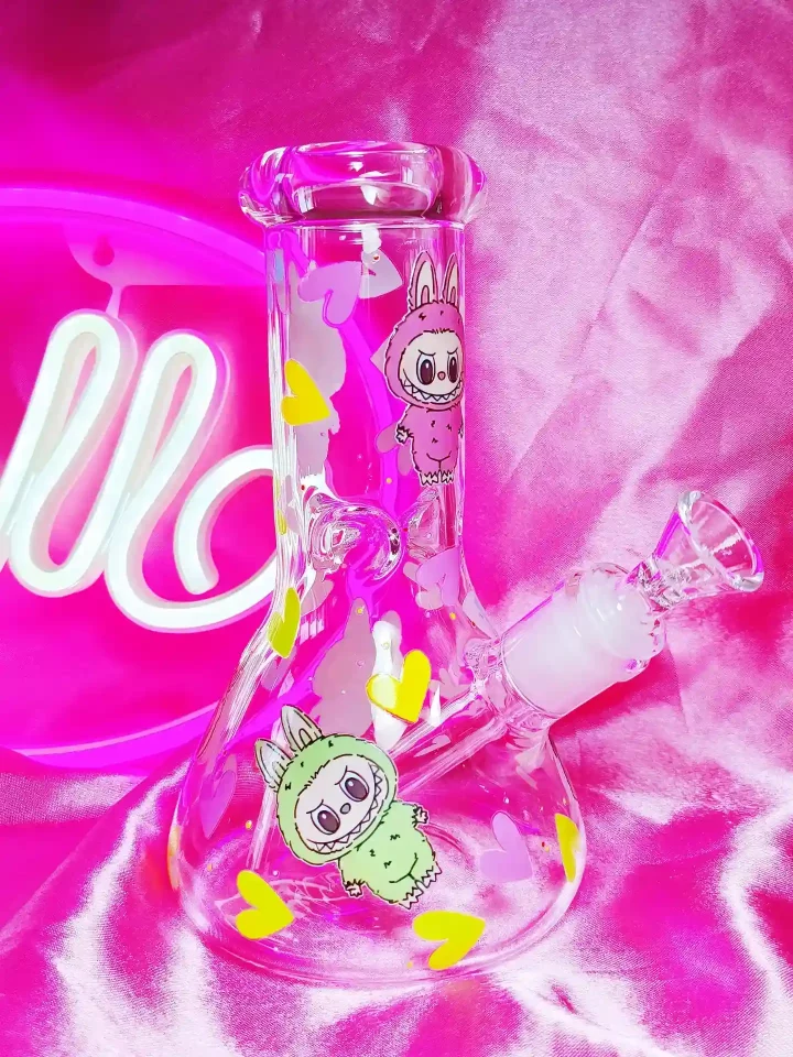Exciting Macarons Labubu Glass Bong