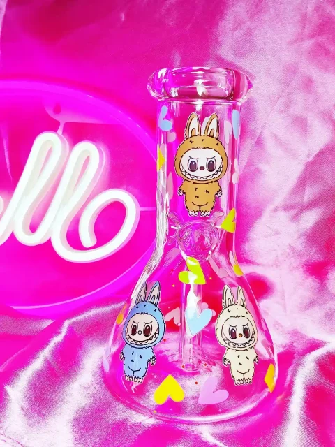 Exciting Macarons Labubu Glass Bong
