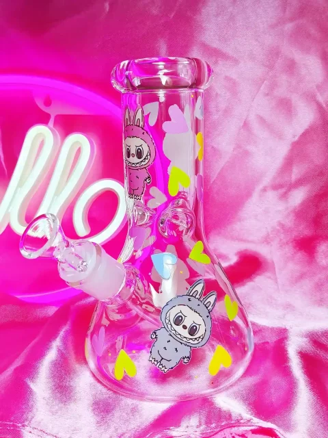 Exciting Macarons Labubu Glass Bong