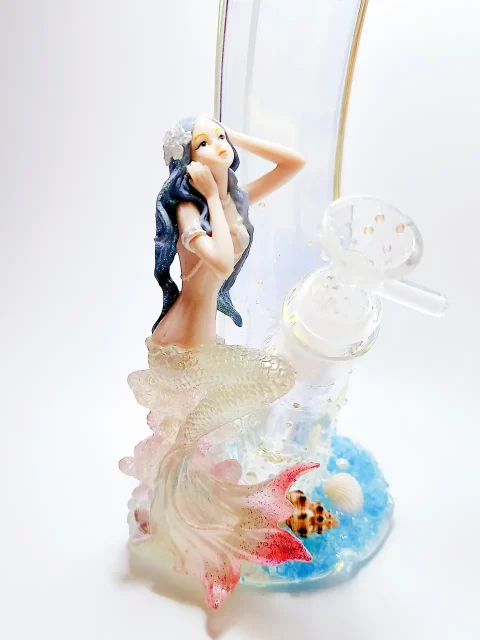 Ocean Mermaid Glitter Curve Glass Bong