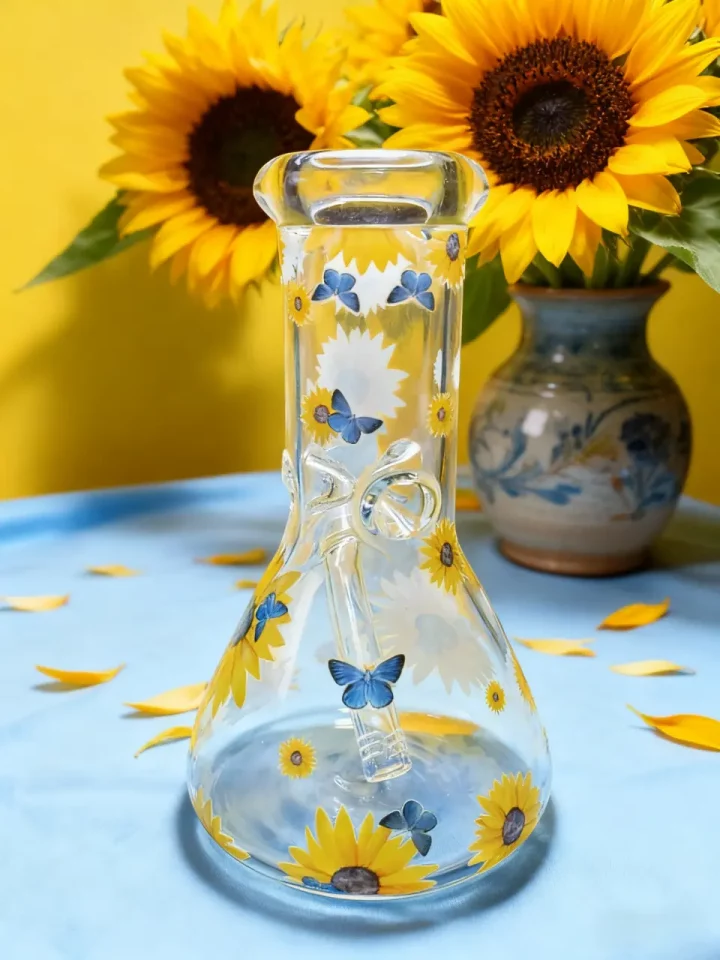Sunshine Bloom Sunflower Beaker Bong