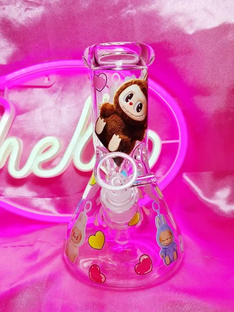 Have a Seat Labubu Beaker Glass Bong