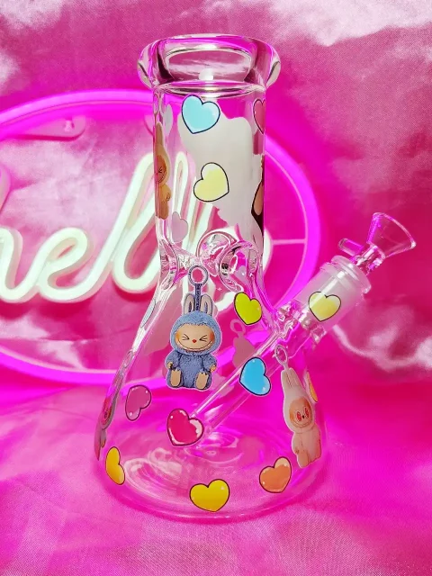 Have a Seat Labubu Beaker Glass Bong