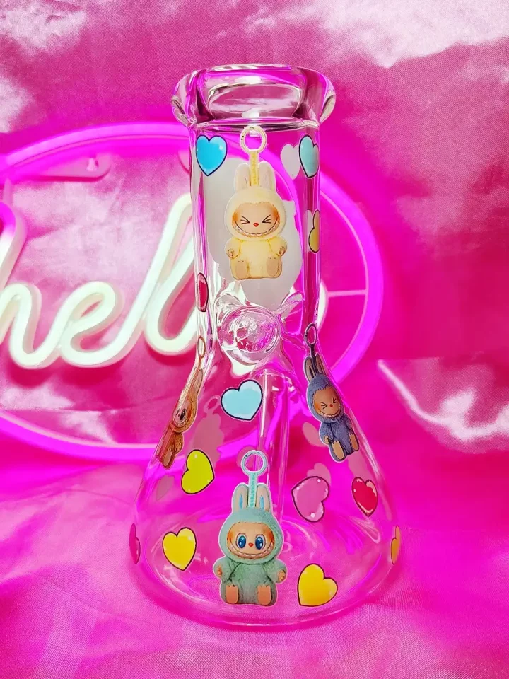 Have a Seat Labubu Beaker Glass Bong