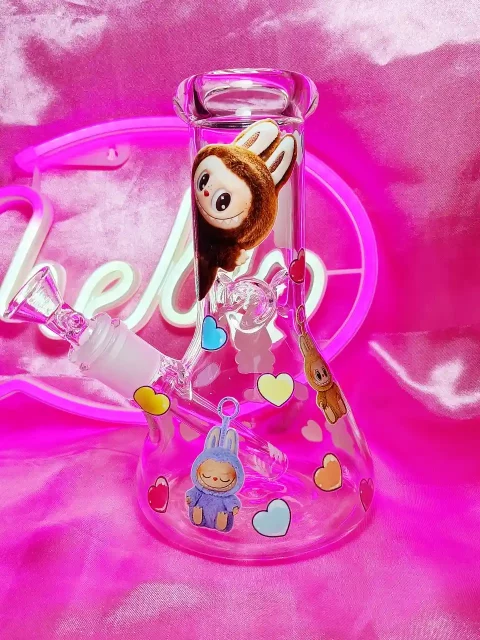 Have a Seat Labubu Beaker Glass Bong