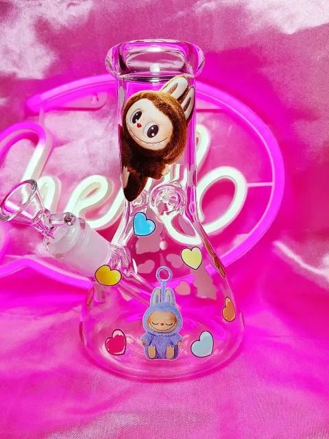 Have a Seat Labubu Beaker Glass Bong