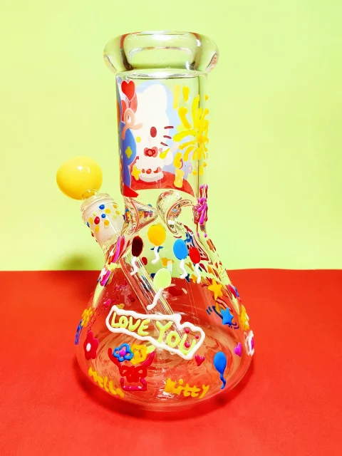 Hello Kitty "Birthday Joy" Beaker Glass Bong