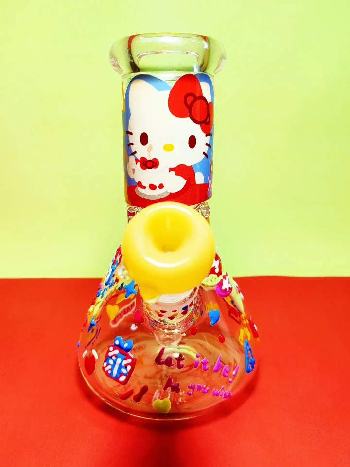 Hello Kitty "Birthday Joy" Beaker Glass Bong