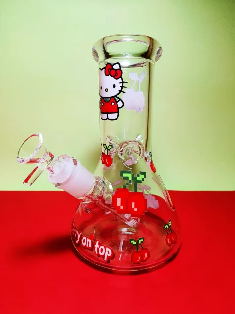 Hello Kitty Cherry On Top Beaker Glass Bong