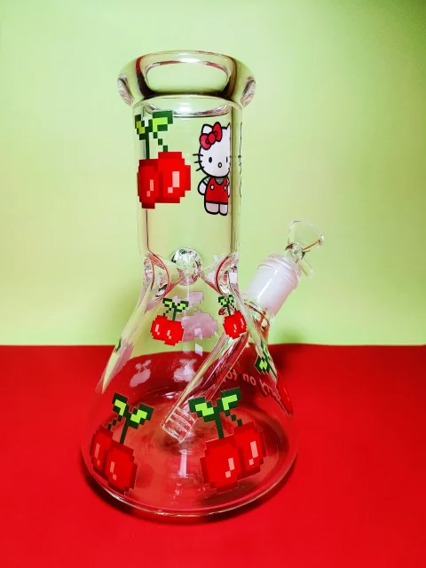 Hello Kitty Cherry On Top Beaker Glass Bong