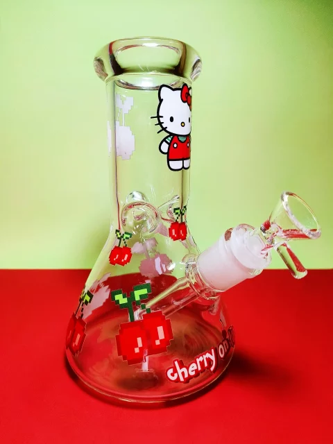 Hello Kitty Cherry On Top Beaker Glass Bong