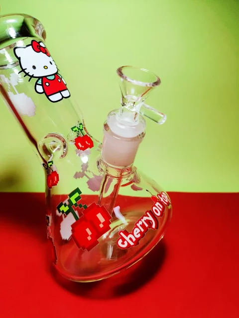 Hello Kitty Cherry On Top Beaker Glass Bong