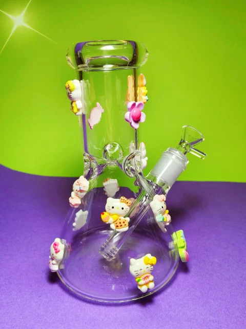 Hello Kitty "Kawaii Charm" Beaker Glass Bong