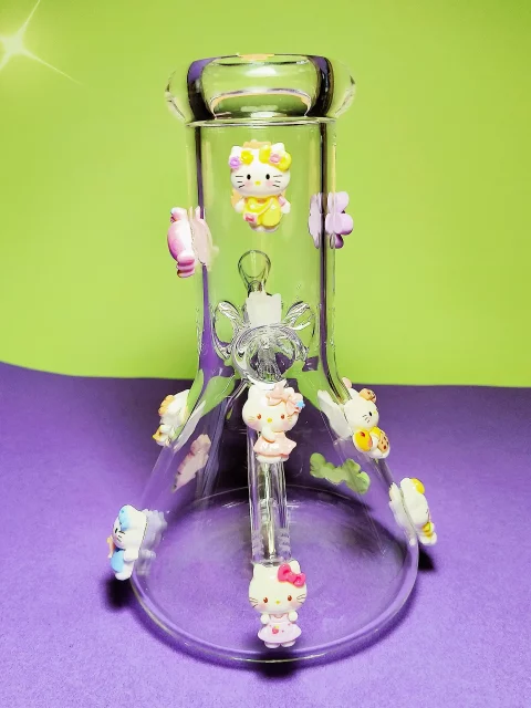 Hello Kitty "Kawaii Charm" Beaker Glass Bong