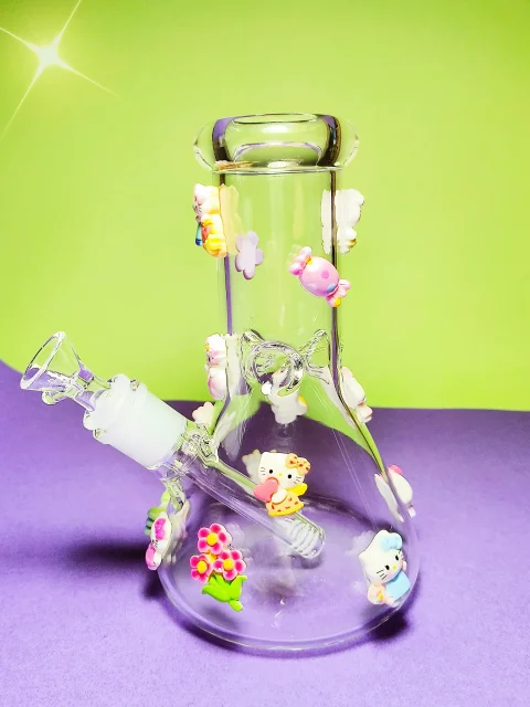 Hello Kitty "Kawaii Charm" Beaker Glass Bong
