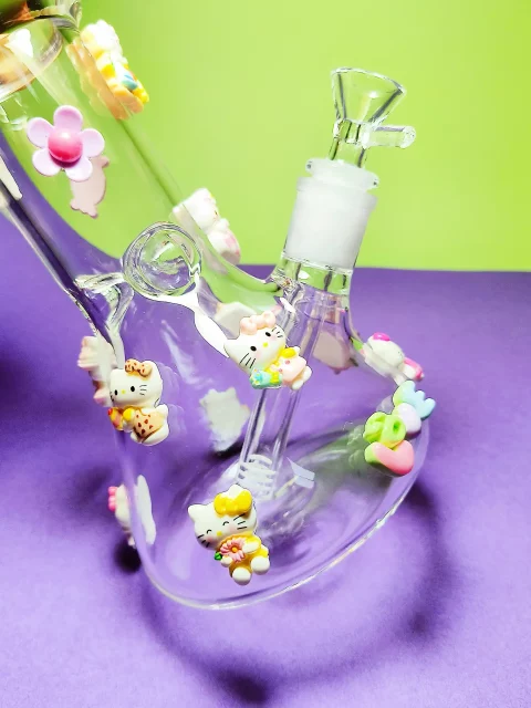 Hello Kitty "Kawaii Charm" Beaker Glass Bong