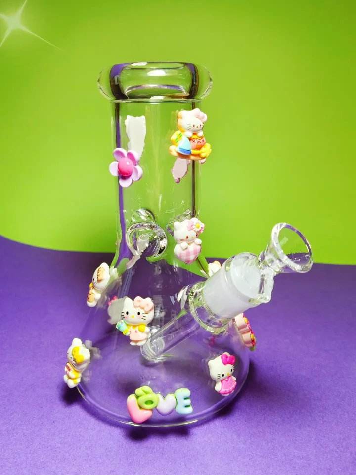 Hello Kitty "Kawaii Charm" Beaker Glass Bong