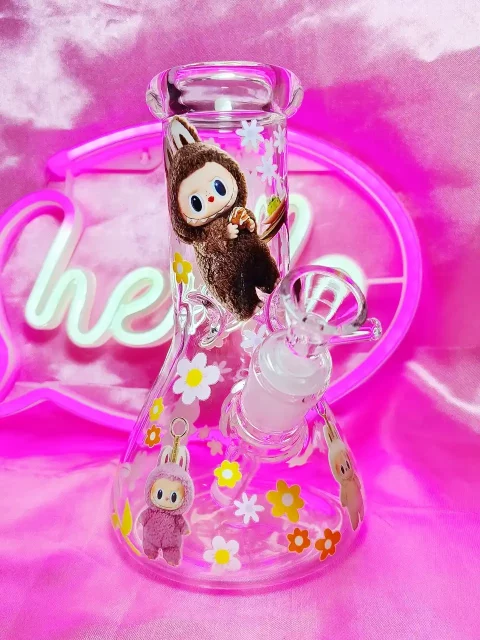 Tasty Macarons Labubu Beaker Glass Bong