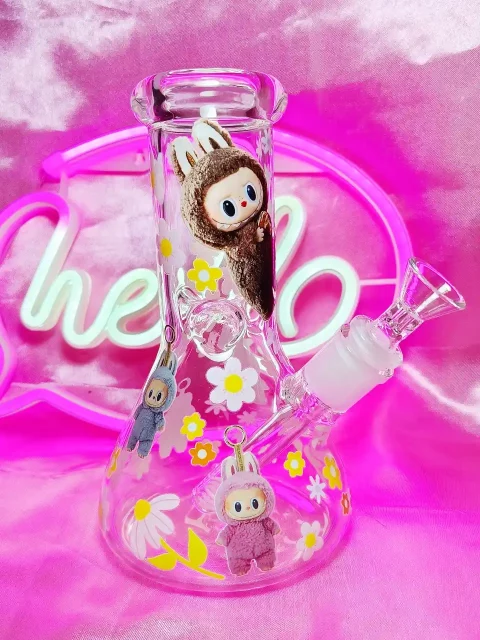 Tasty Macarons Labubu Beaker Glass Bong