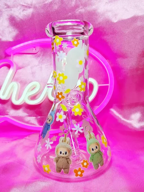 Tasty Macarons Labubu Beaker Glass Bong