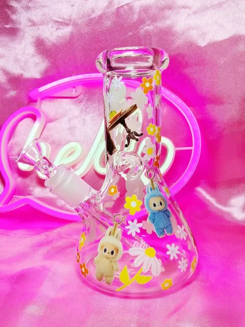 Tasty Macarons Labubu Beaker Glass Bong