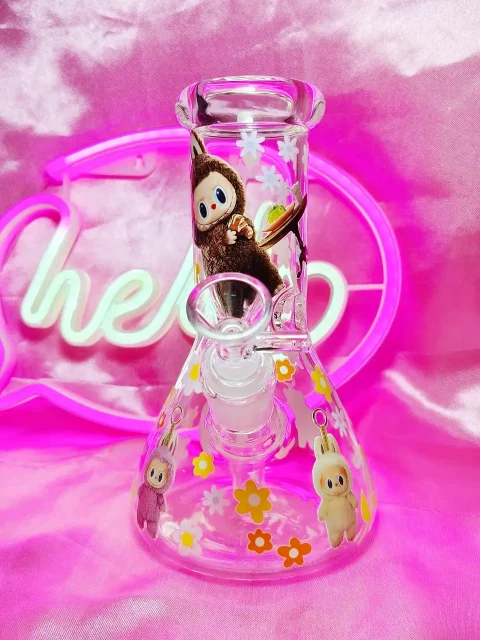 Tasty Macarons Labubu Beaker Glass Bong