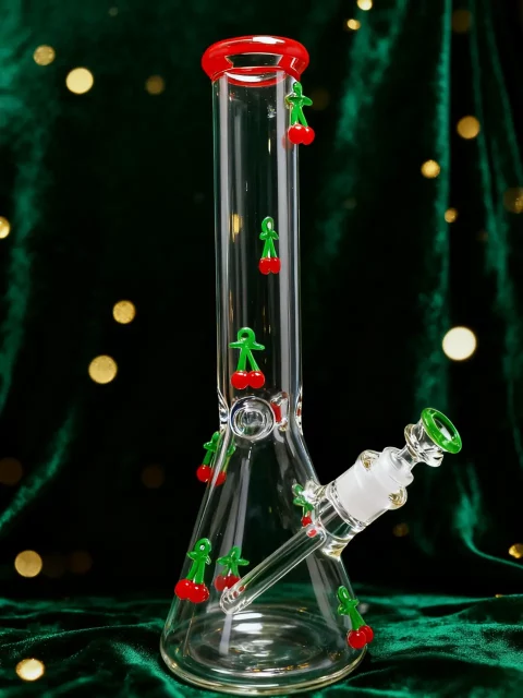 🍒 3D Cherry Beaker Glass Bong – Cute, Fresh & Delicately Fun