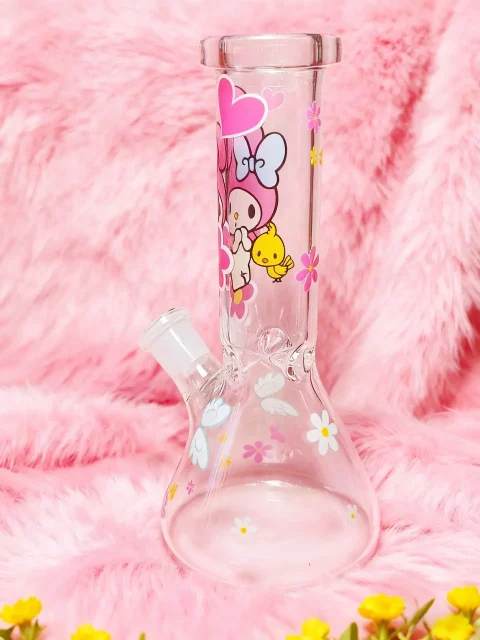 My Melody Flowers & Butterflies Glass Beaker Bong | Sweet, Fresh, and Kawaii My Melody Flowers & Butterflies Glass Beaker Bong | Sweet, Fresh, and Kawaii