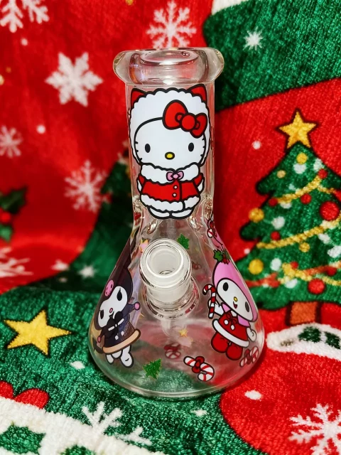 Sanrio Christmas Celebration Beaker Glass Bong | Festive, Cute, and Collectible