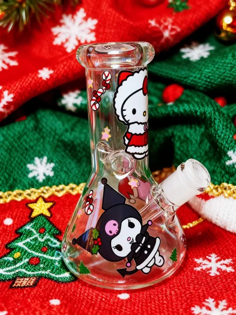 Sanrio Christmas Celebration Beaker Glass Bong | Festive, Cute, and Collectible Sanrio Christmas Celebration Beaker Glass Bong | Festive, Cute, and Collectible