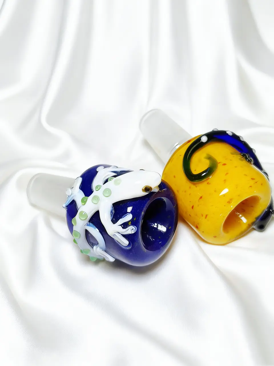 14mm 3D Gecko Glass Bowl Pieces | Jungle Cuties