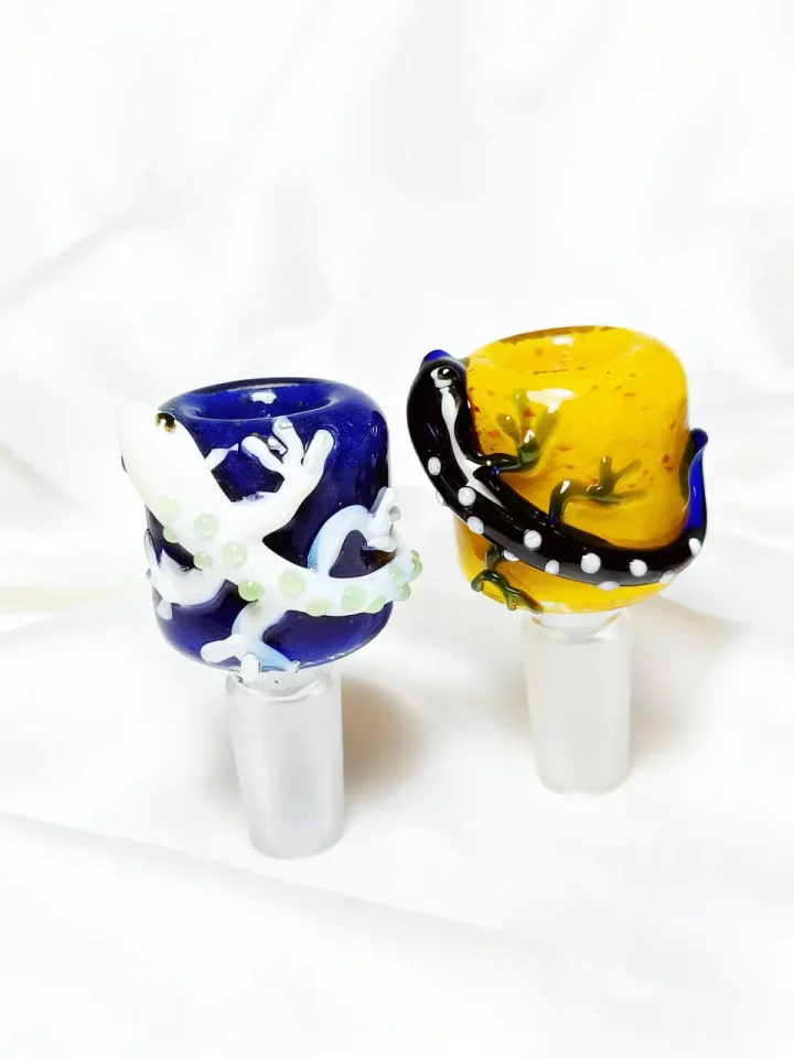 14mm 3D Gecko Glass Bowl Pieces | Jungle Cuties